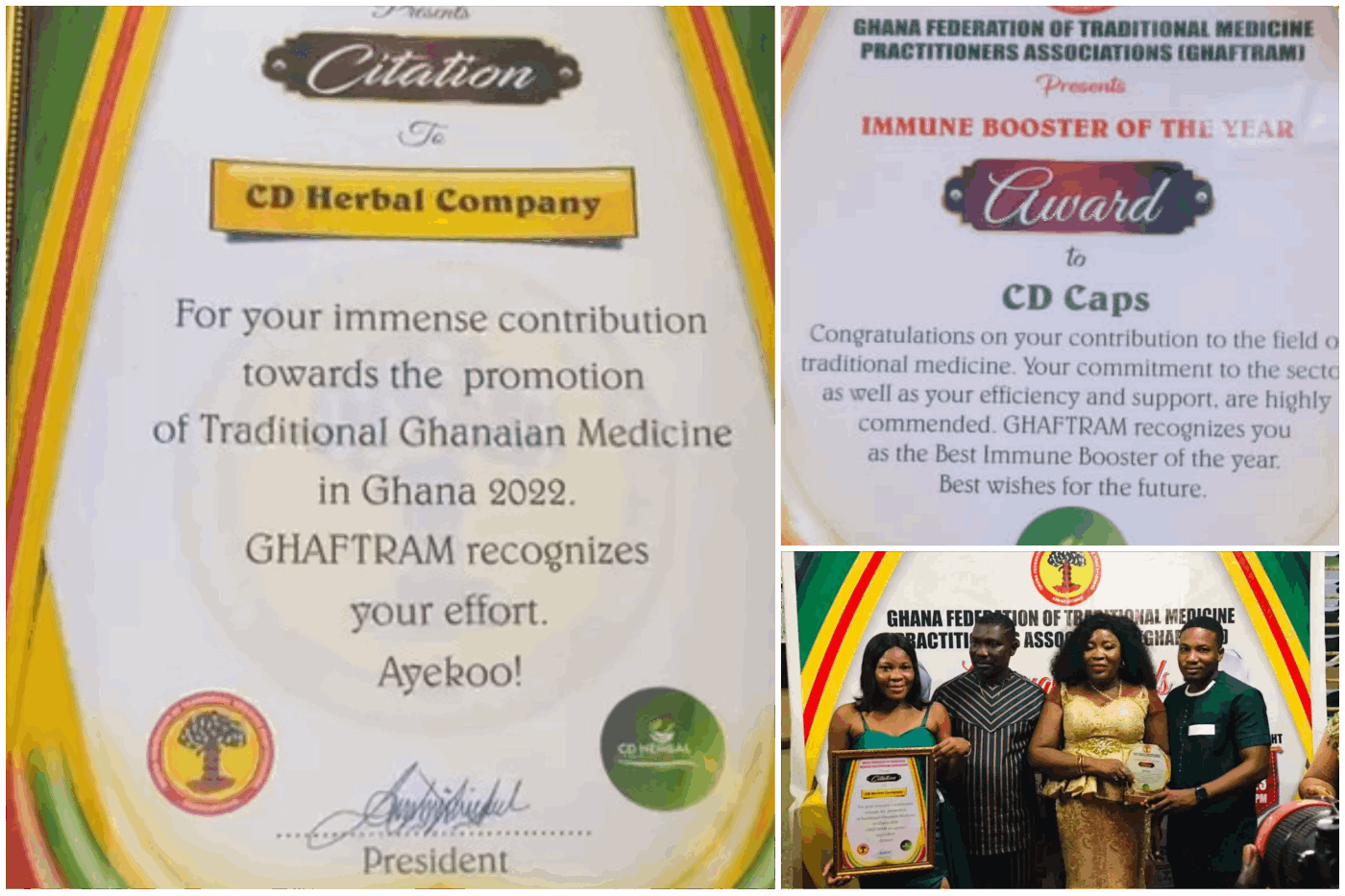 CD Herbal Named The Best Immune Booster For The Year 2022/2023.